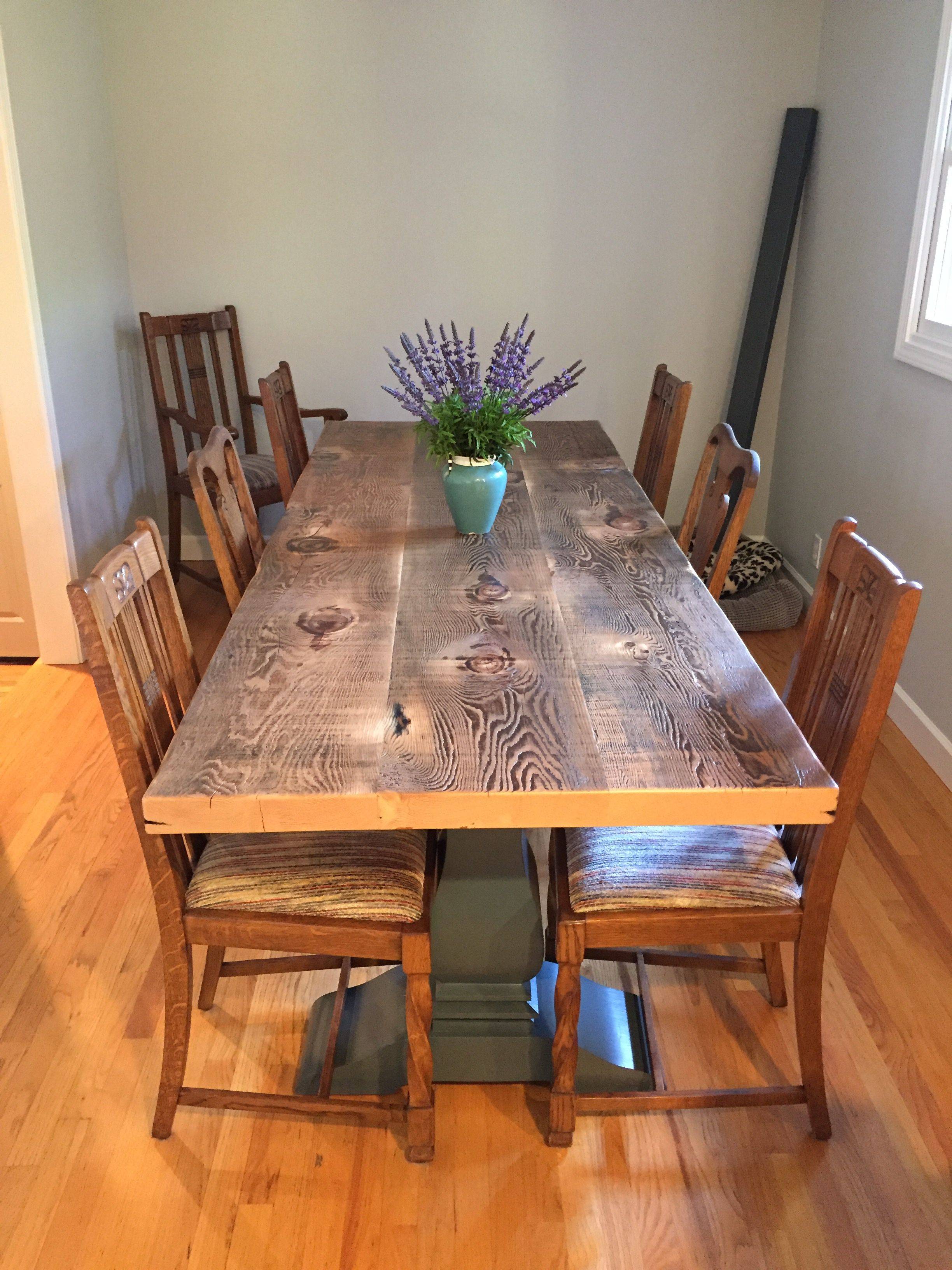 Long wooden table