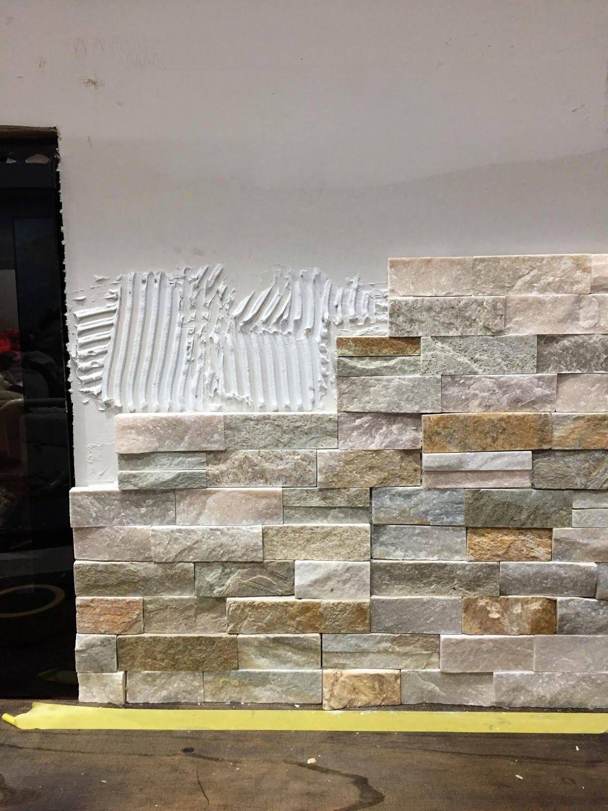 How to Install Stone Veneer Over Brick Fireplace